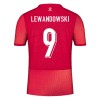 Maillot de Supporter Pologne Lewandowski 9 Extérieur Euro 2024 Pour Homme